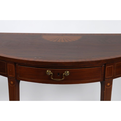 290 - GEORGE III MAHOGANY & SATINWOOD INLAID SIDE TABLE