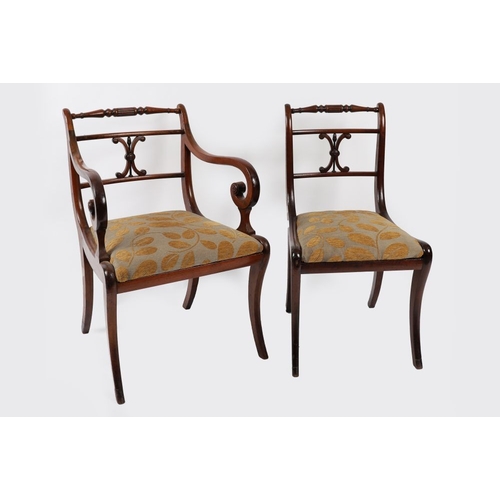 326 - EXTREMELY FINE SET OF 8 REGENCY MAHOGANY DINING CHAIRS, CIRCA 1810