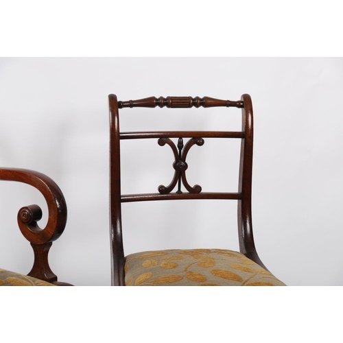 326 - EXTREMELY FINE SET OF 8 REGENCY MAHOGANY DINING CHAIRS, CIRCA 1810