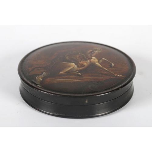 328 - 19TH-CENTURY PAPIER MACHE SNUFF BOX