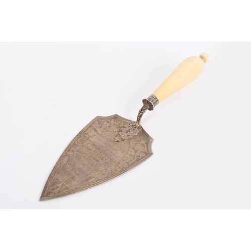 337 - ADELAIDE HOSPITAL, DUBLIN, SILVER FOUNDATION PRESENTATION TROWEL