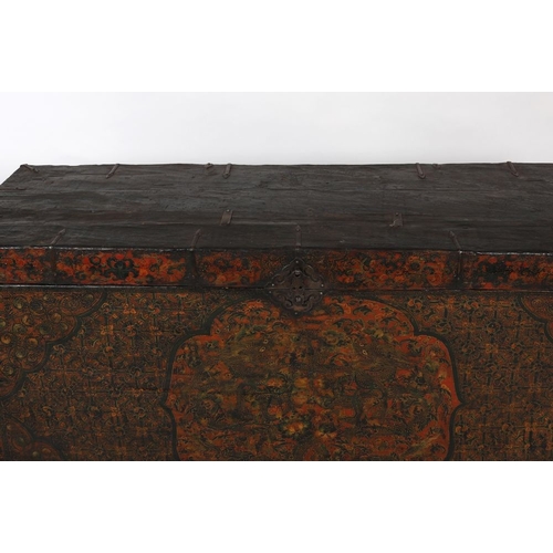 341 - A RARE 17TH CENTURY TIBETAN MONASTERY TRUNK