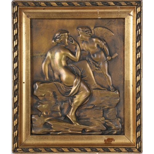 343 - 19TH-CENTURY GILT METAL PLAQUE