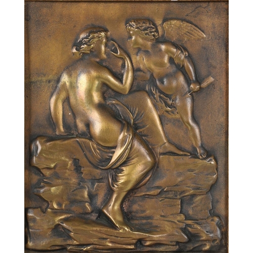 343 - 19TH-CENTURY GILT METAL PLAQUE