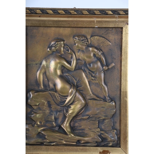 343 - 19TH-CENTURY GILT METAL PLAQUE