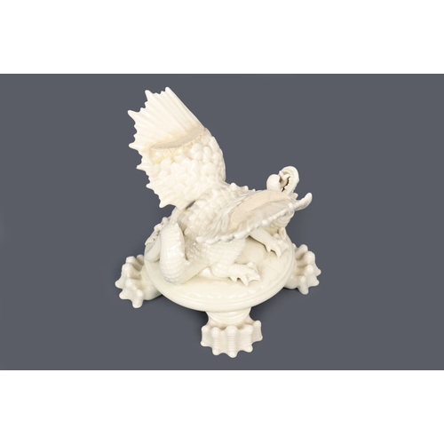 356 - 2 PERIOD BELLEEK WINGED GRIFFIN