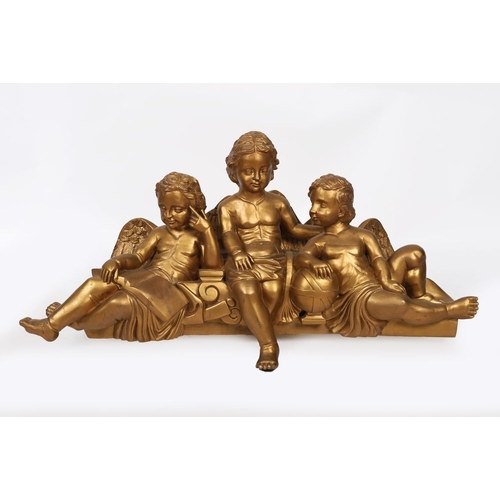 36 - GILT COMPOSITE FIGURAL SCULPTURE