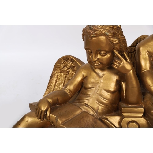 36 - GILT COMPOSITE FIGURAL SCULPTURE