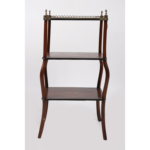 362 - 19TH-CENTURY FRENCH ROSEWOOD AND MARQUETRY ETAGERE