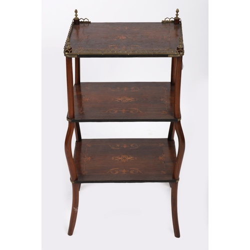 362 - 19TH-CENTURY FRENCH ROSEWOOD AND MARQUETRY ETAGERE