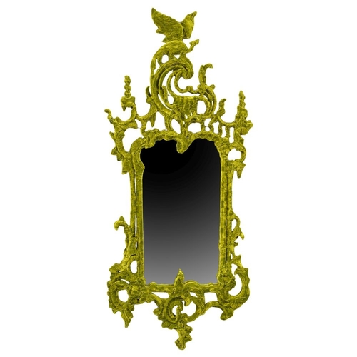 38 - DESIGNER UPHOLSTERED MIRROR