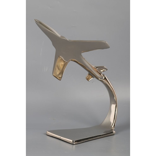 48 - CONTEMPORARY ALUMINIUM MODEL OF A JET PLANE