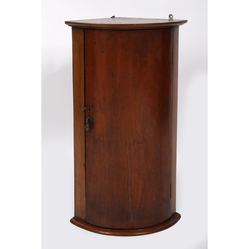 494 - 19TH-CENTURY MAHOGANY HANGING CORNER CABINET