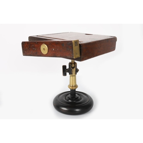 501 - 19TH-CENTURY MAHOGANY CASED COMPASS