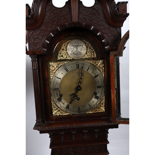 60 - EDWARDIAN MAHOGANY GRANDDAUGHTER CLOCK