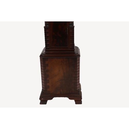 60 - EDWARDIAN MAHOGANY GRANDDAUGHTER CLOCK