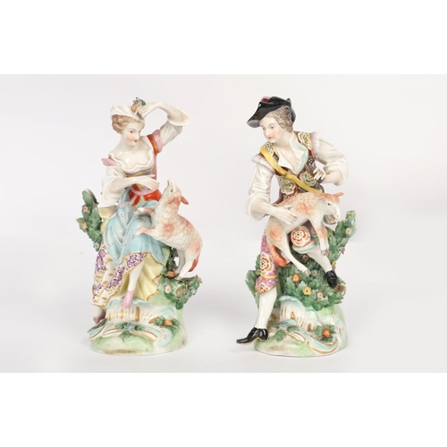 762 - PAIR 19TH-CENTURY PORCELAIN FIGURES