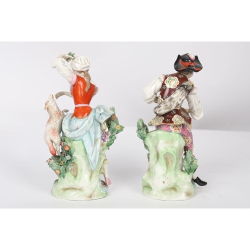 762 - PAIR 19TH-CENTURY PORCELAIN FIGURES