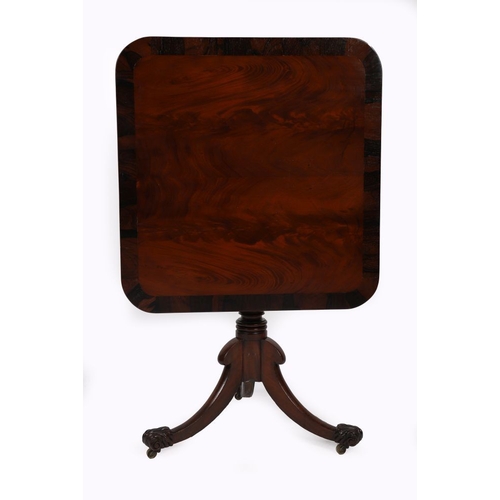 78 - REGENCY MAHOGANY AND ROSEWOOD CROSSBANDED CENTRE TABLE, CIRCA 1820