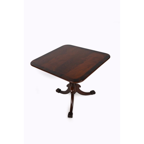 78 - REGENCY MAHOGANY AND ROSEWOOD CROSSBANDED CENTRE TABLE, CIRCA 1820