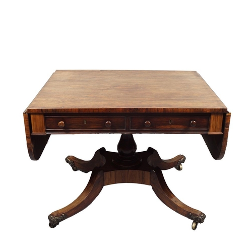 832 - REGENCY ROSEWOOD SOFA TABLE