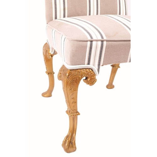 841 - DUBLIN GEORGE II STYLE UPHOLSTERED SIDE CHAIR