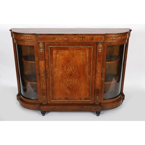 848 - 19TH-CENTURY WALNUT, MARQUETRY AND ORMOLU-MOUNTED CREDENZA