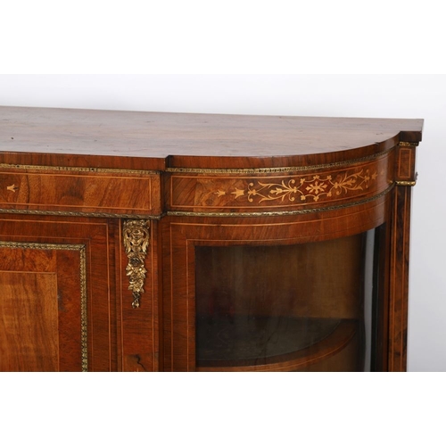 848 - 19TH-CENTURY WALNUT, MARQUETRY AND ORMOLU-MOUNTED CREDENZA