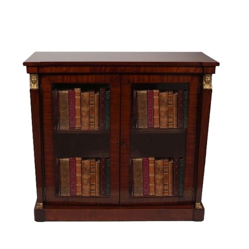 863 - REGENCY MAHOGANY & EBONY INLAID BOOKCASE