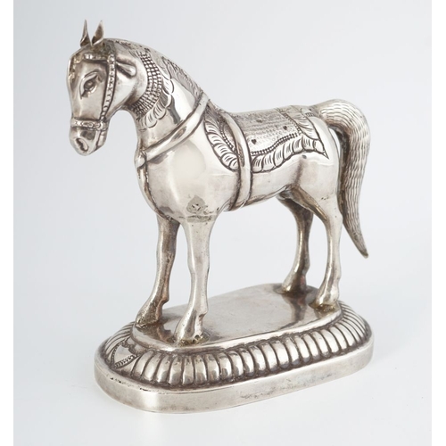 92 - 19TH-CENTURY SILVER PERSIAN STATUETTE