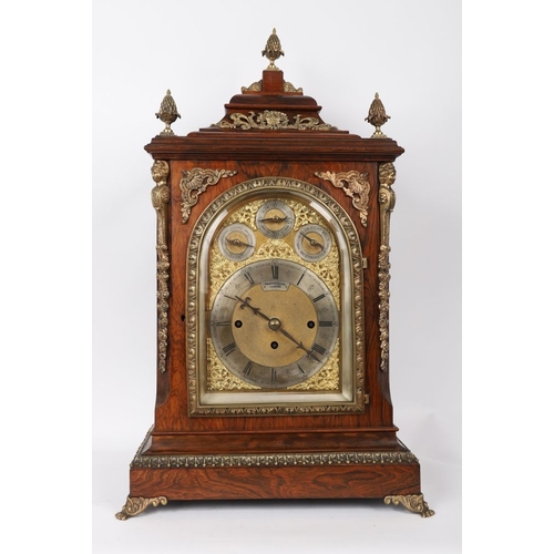 97 - 19TH-CENTURY ROSEWOOD & ORMOLU CASED BRACKET CLOCK