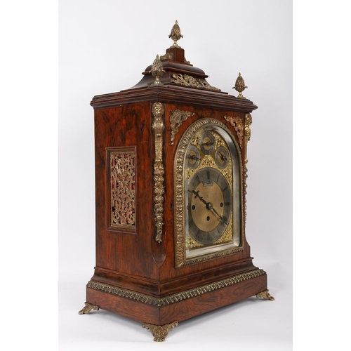 97 - 19TH-CENTURY ROSEWOOD & ORMOLU CASED BRACKET CLOCK