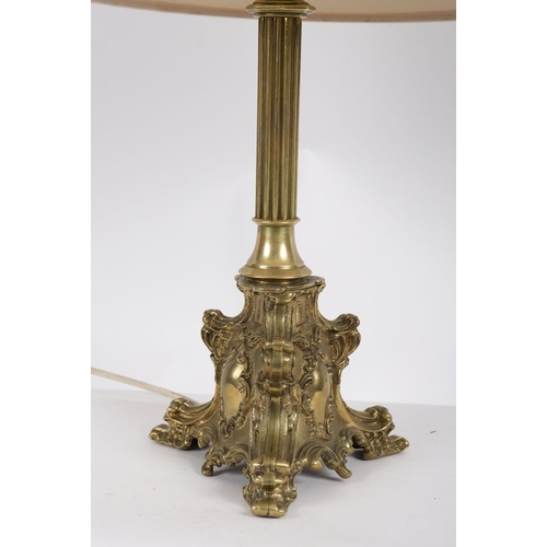 98 - 19TH-CENTURY BRASS TABLE LAMP