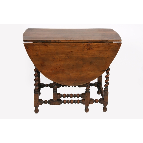 34 - 19TH-CENTURY FRUITWOOD DROP LEAF GATE LEG TABLE