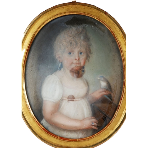 118 - LATE 18TH / EARLY 19TH-CENTURY PASTEL PORTRAIT OF A YOUNG GIRL