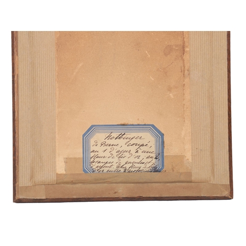 82 - FRAMED ARMORIAL CREST – NOETINGER (MARRIAGE ARMS)