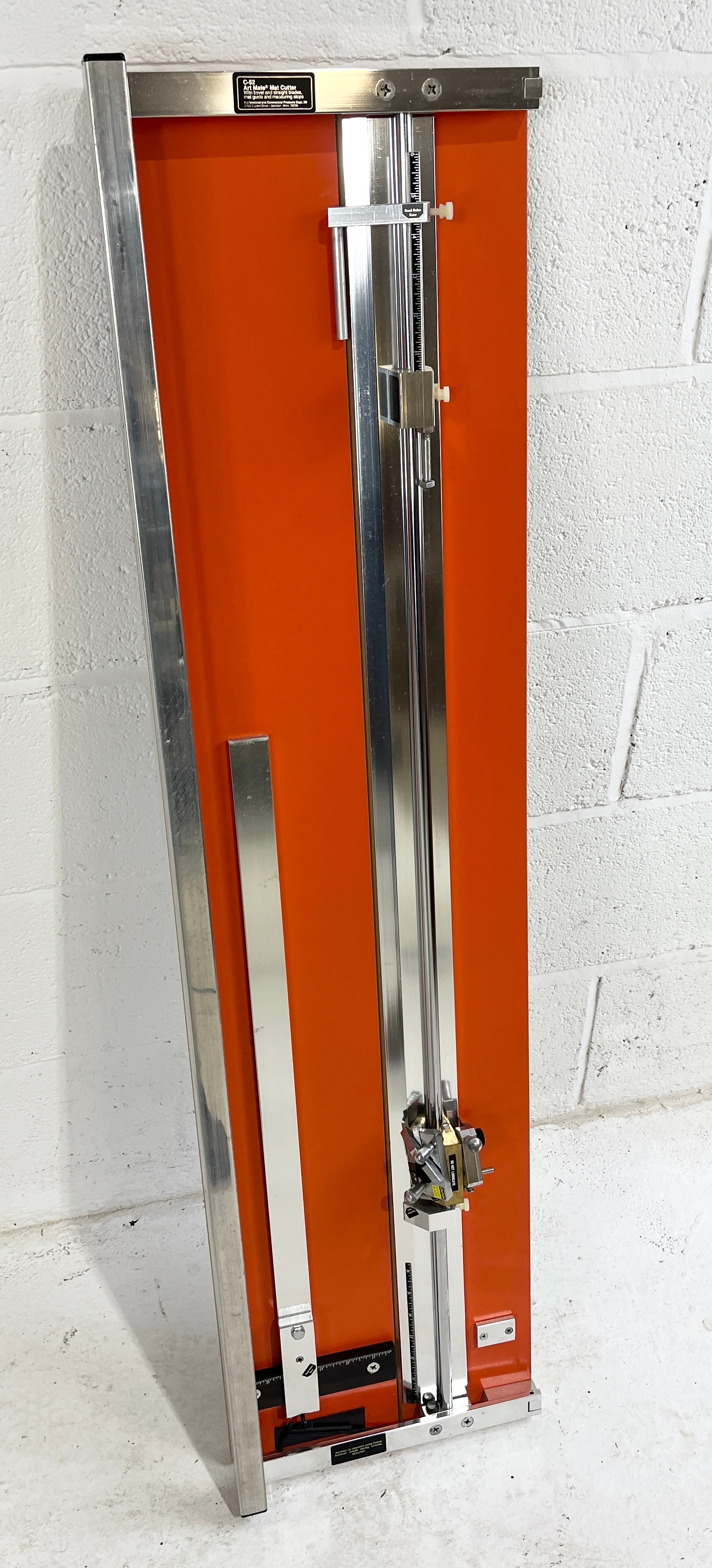 An Art Mate C-52 mat cutter with bevel and straight blades and cutting ...