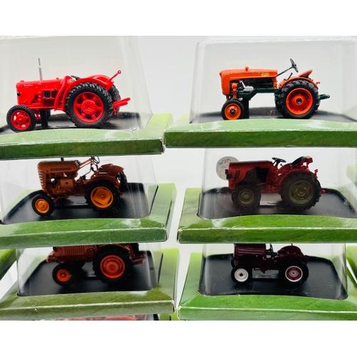 A collection of various sealed Hachette Partworks Ltd die-cast tractors ...