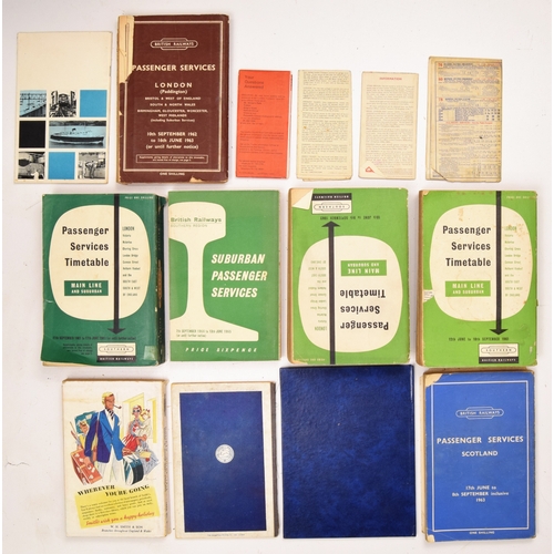 71 - Selection of books and maps, to include Passenger Services Timetable books, holiday guide, London tr... 