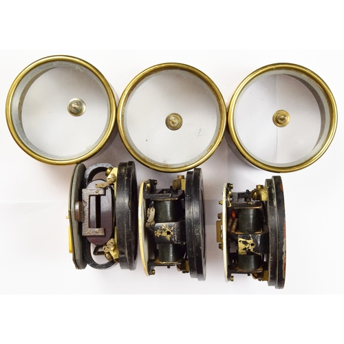 97 - Repeaters x 3, brass cased SYX markings; ARM & SLOT ON/ WRONG/ SLOT OFF, needle is not free movi... 