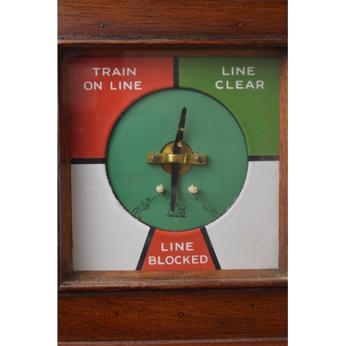 107 - Block instrument, Midland Railway pegging, needle distorted but free moving. Stamped MR Co three tim... 