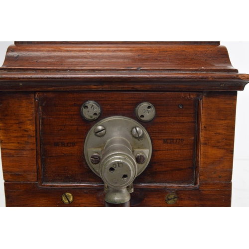 107 - Block instrument, Midland Railway pegging, needle distorted but free moving. Stamped MR Co three tim... 