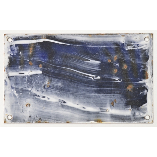 192 - Enamel sign, CAUTION PASSENGERS etc. Unknown railway company, but believed to be of colonial era. Ve... 