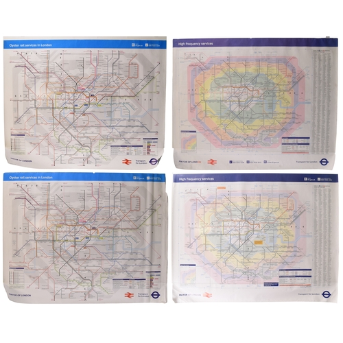 243 - Selection of 4 London Underground quad royal map posters, rolled, some minor edge folds. 50 x 40 inc... 