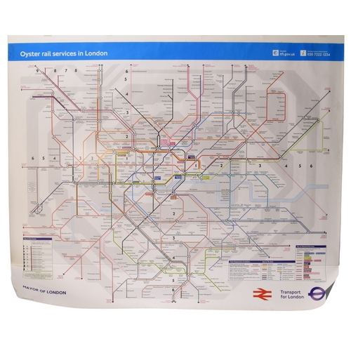 243 - Selection of 4 London Underground quad royal map posters, rolled, some minor edge folds. 50 x 40 inc... 