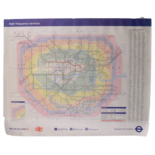 243 - Selection of 4 London Underground quad royal map posters, rolled, some minor edge folds. 50 x 40 inc... 