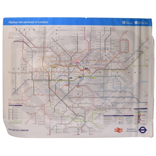 243 - Selection of 4 London Underground quad royal map posters, rolled, some minor edge folds. 50 x 40 inc... 