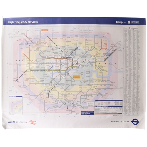 243 - Selection of 4 London Underground quad royal map posters, rolled, some minor edge folds. 50 x 40 inc... 