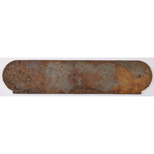 258 - Seat Back Name, cast iron, London and North Eastern Railway, ELY, original condition. 18 3/8 x 4 1/4... 