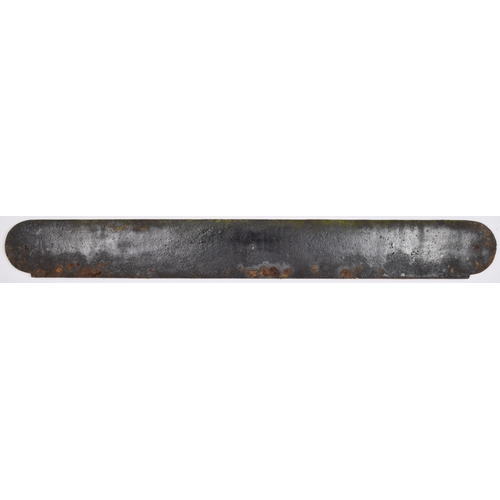 288 - Seat Back Name, cast iron, London and North Eastern Railway, MILNATHORT, from the 1964 closed statio... 